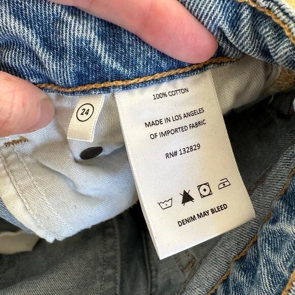 GRLFRND - The Hailey Low Rise Slim Boot Cut Distressed Jeans - Picture 5 of 8